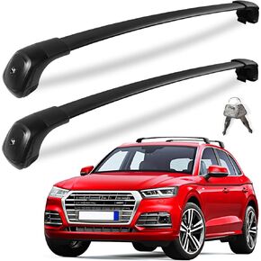 Lockable 260Lbs Roof Rack Cross Bars Compatible with Audi Q5 2012 2013 2014 2015 2016 2017, Heavy Duty Anti-Theft Aluminum Roof Rails Crossbars Cargo Carrier Bag