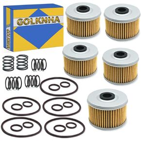 400EX Oil Filter Kit Compatible with Honda FourTrax 300 TRX300 TRX300FW TRX300EX TRX400EX TRX400FW Rancher 350 Foreman 400 450 500 520 Racher 420 Pioneer 500 520 TRX420 500 520 (Pack of 5)