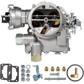 Marine Carburetor for Mercruiser 2 Barrel Carburetor for Rochester Mercarb 3.0L 2.5L 4.3L 4 CYL 5.0L 5.7L Engine with Electric Choke Jets Gaskets & Short & Long Linkage, OEM #3310-864940A01, 8M0045397