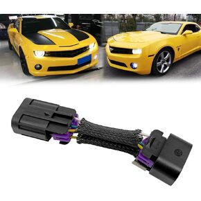 Plug and Play Adapter Kit, Daytime Running Light DRL Fog Light Plug and Play Adapter Harness for 2010-2013 Chevrolet Camaro DRL + Headlights + Halos Harness