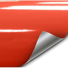 Vvivid+ Finyl Wrap Film (1.49ft × 5ft ، Gloss Arancio Argos Red Orange)