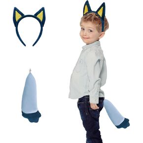 Dog ears headband with tail Dog Costume Set Animal Costume Cosplay for Birthday Party for Kids Dress Up Favors