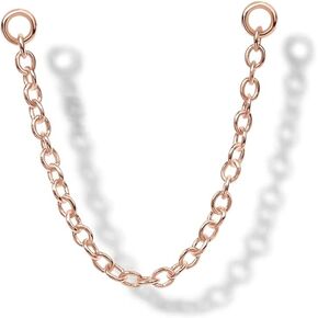 PAVOI 14K Gold Earrings Connector Chain for Women| Convertible Dangle Chain for Double Piercings