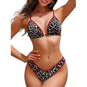 Color-Block Bikini Sets, Sexy Thong High-Cut, 2 Piece Tan-Through Swimsuits, Cheeky Bathing Suit Micro Triangle in Kuwait