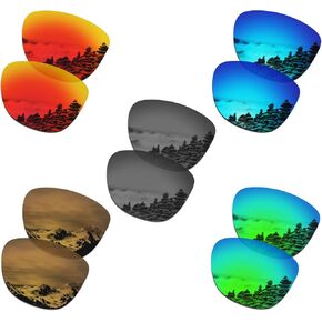 SmartVLT Set of 5 Men's Replacement Lenses for Oakley Frogskins OO9013 Sunglass Combo Pack S02