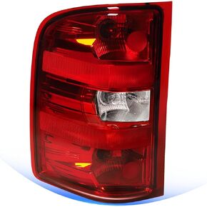 Tail Lights Compatible with 2007-2013 Chevy Silverado 1500 2500HD 3500HD GMC Sierra 2500HD 3500HD Taillight Assemblies Rear Brake Lamps Red Border (Right Passenger Side)