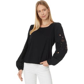 Lilly Pulitzer, Womens, Isley Knit Top, Noir, Medium