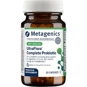 Metagenics UltraFlora Complete Probiotic - Gut Health Supplement - Supports Metabolism, Skin, Energy & Immune Health* - 36 Billion CFU - Non-GMO & Gluten-Free - 30 Capsules