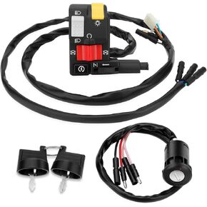 M MATI Handlebar & Key Switch for Honda FourTrax 300 2x4/4x4 TRX300/TRX300FW 1996-2000 35200-HM5-850 35100-HM5-671 35020-HM5-A10