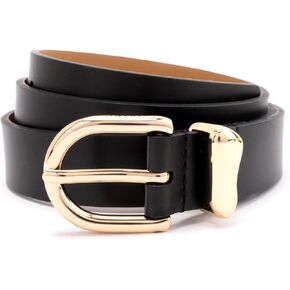 kate spade new york Women's 1 Inch Belt with Molten Metal Keeper, Leather Accessory with Adjustable Sizing