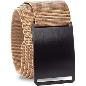 GRIP6 Tactical Belt - No Hole, Nylon Belts for Men and Women - Made in the USA (Ninja)