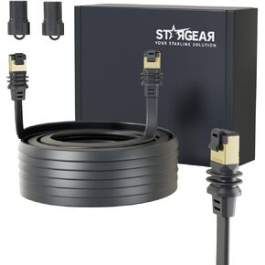 for Starlink Gen 3 Flat Cable, 32.8FT Hidden Cord Compatible with Starlink Standard Rev. 4 and Mini, Extreme Slim Cable Shielded for Window Door (10M/32.8FT)