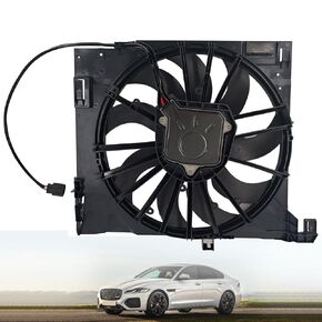 C2D38737 Engine Radiator Cooling Fan Compatible with Jaguar XF 09-15 XJ 10-19 XJR 14-17 XJR575 2018 XKR 10-15 C2D24144 C2P17120