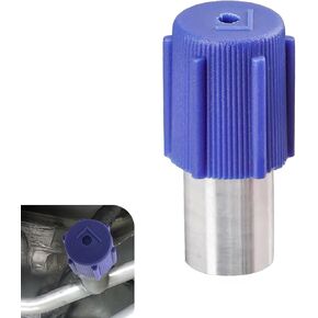 1 PC High Pressure AC Valve, Wear Resistant Alloy Anti-Rust Air Conditioning Pipe Valve Core, Durable Auto Replacement Parts, Compatible with Volkswagen Lavida Bora Jetta (Red)