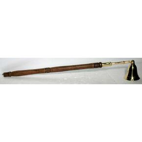 1 X NEW Brass Snuffer w/Wood Handle (Candle Accessories)