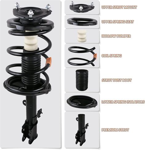 MOSTPLUS Rear Pair Complete Strut Shock Spring Assembly Compatible for 1997-2001 Honda CR-V CRV 171325 Left & Right Shock Coil in Kuwait