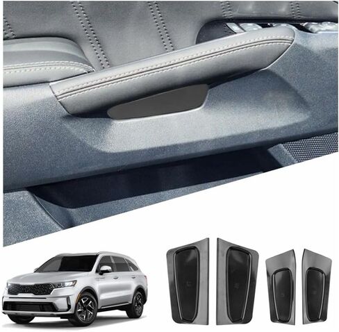 Ruiya 2025 Sorento Door Storage Box,for 2021-2025 Kia Sorento Accessories Door Organizer Tray Compatible with 2021 2022 2023 2024 2025 Kia Sorento LX/S/EX/SX/SX Prestige (4 Packs) in Saudi Arabia