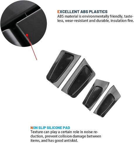 Ruiya 2025 Sorento Door Storage Box,for 2021-2025 Kia Sorento Accessories Door Organizer Tray Compatible with 2021 2022 2023 2024 2025 Kia Sorento LX/S/EX/SX/SX Prestige (4 Packs) in Saudi Arabia