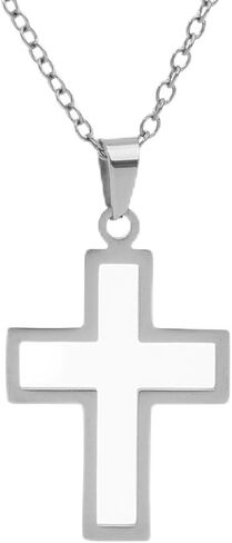 High Polish Hollow Openwork Cross Pendant Necklace for Men Women,Punk Hip Hop Decoration Jewelry in Saudi Arabia