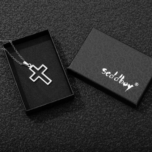 High Polish Hollow Openwork Cross Pendant Necklace for Men Women,Punk Hip Hop Decoration Jewelry in Saudi Arabia