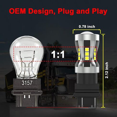 921 W16W LED Reverse Backup Light Bulbs for 2014-2020 2021 2022 2023 2024 Chevy Silverado 1500, 6000K Cool White Super Bright 912 OEM Replacement Plug and Play in Kuwait