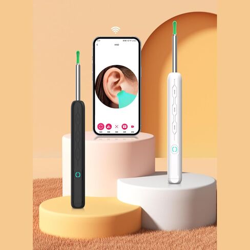 Ear Wax Removal Tool, Wireless Cleaner with Otoscope, Ear Canal Cleaner with Camera 1080P, Ear Cleaning Kit with 12 Ear Spoon and 8 Pcs Ear Set, Earwax Removal with Otoscope in Saudi Arabia