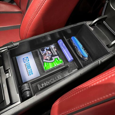 EDBETOS Center Console Organizer Tray Compatible with Kia K5 GT Line DL3 Accessories 2021-2023 2024 2025 Interior Secondary Armrest Storage Box, ABS Material Insert Tray, Red Trim in Saudi Arabia