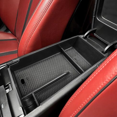 EDBETOS Center Console Organizer Tray Compatible with Kia K5 GT Line DL3 Accessories 2021-2023 2024 2025 Interior Secondary Armrest Storage Box, ABS Material Insert Tray, Red Trim in Saudi Arabia