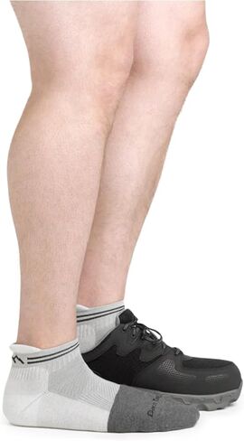 Darn Tough Vermont Steely No Show Tab Lightweight Men's Socks, Full Cushion Toe Box, Running Socks for Men, Style 2211 in Saudi Arabia