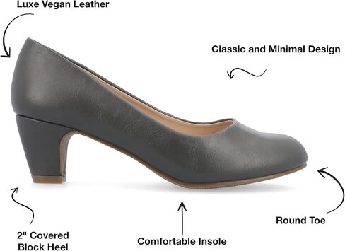 Journee Collection Women's LUU-M Pump, Chestnut, 8 in Saudi Arabia