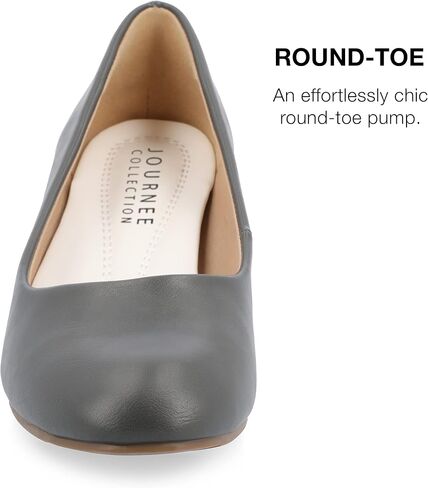 Journee Collection Women's LUU-M Pump, Chestnut, 8 in Saudi Arabia