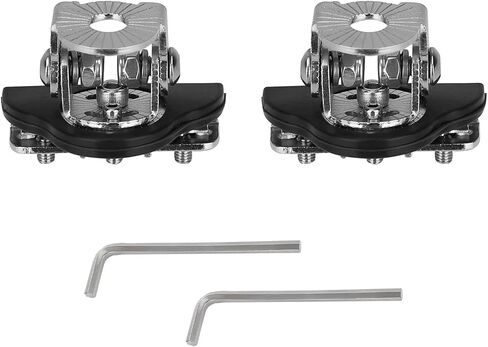 2PCS Light Bar Mounting Brackets Hood Mount Light Brackets with Hex Wrenches, Adjustable Pillar Stainless Steel Grill Led Work Ditch Light Brackets for Off Road Truck Car Truck SUV(Black) in Saudi Arabia