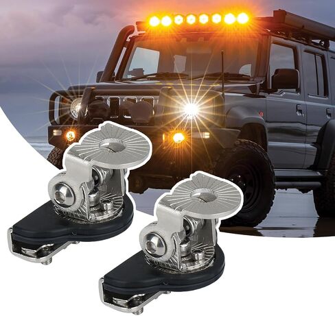 2PCS Light Bar Mounting Brackets Hood Mount Light Brackets with Hex Wrenches, Adjustable Pillar Stainless Steel Grill Led Work Ditch Light Brackets for Off Road Truck Car Truck SUV(Black) in Saudi Arabia