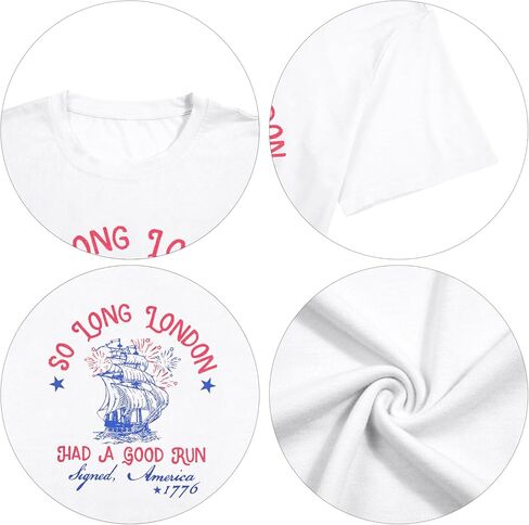 So Long London Had A Good Run Shirt Patriotic Shirts for Women Funny 4th of July Outfit in Kuwait