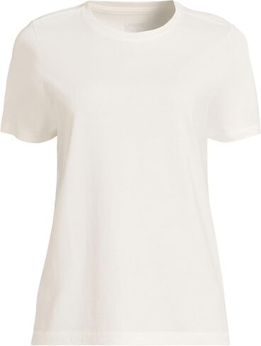 Lands' End Women's Relaxed American-Grown Supima Cotton Crew Neck T-Shirt in Saudi Arabia