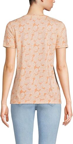 Lands' End Women's Relaxed American-Grown Supima Cotton Crew Neck T-Shirt in Saudi Arabia