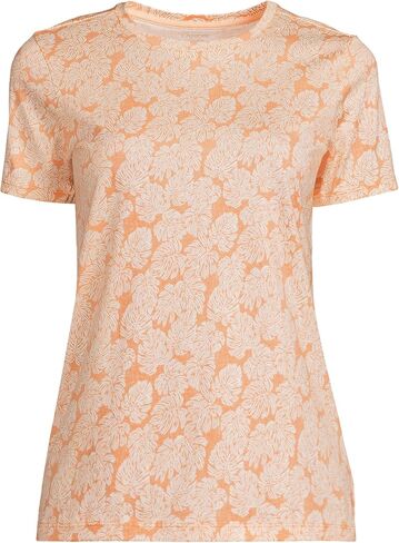 Lands' End Women's Relaxed American-Grown Supima Cotton Crew Neck T-Shirt in Saudi Arabia