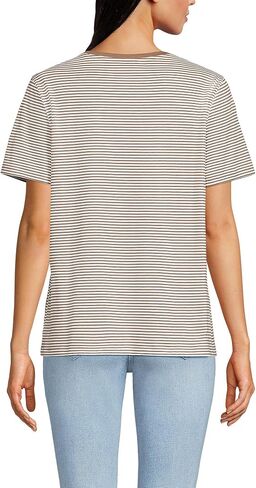 Lands' End Women's Relaxed American-Grown Supima Cotton Crew Neck T-Shirt in Saudi Arabia