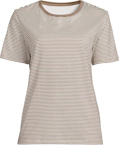 Lands' End Women's Relaxed American-Grown Supima Cotton Crew Neck T-Shirt in Saudi Arabia