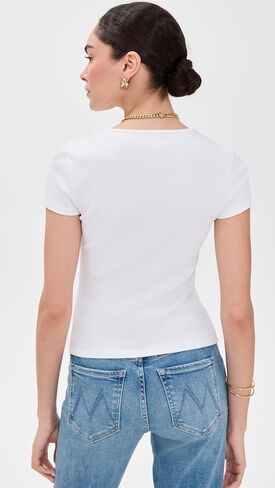 L'Agence Women's Brynlee Short Scoop Neck Tee Tee in Kuwait