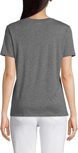 Lands' End Women's Relaxed American-Grown Supima Cotton Crew Neck T-Shirt in Saudi Arabia