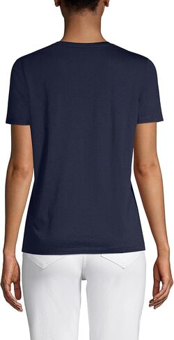 Lands' End Women's Relaxed American-Grown Supima Cotton Crew Neck T-Shirt in Saudi Arabia
