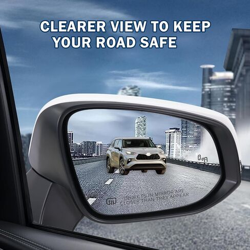 مرآة جانب السائق اليسرى متوافقة مع 2020 2021 2022 2023 2024 2025 Toyota Highlander مع زجاج طاقة قابلة للطي يدوي إشارة بدوره أعمى بقعة أسود استبدال#87940-0E350 (7pins) in Saudi Arabia