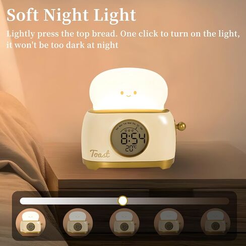 Kids Alarm Clock with Dinosaur, Digital Alarm Clock for Kids Bedroom, Cute Dinosaur Bedside Clock Children's Sleep Trainer, Wake Up Light and Night Light with USB for Boys Girls Birthday Gifts,Pink in Saudi Arabia