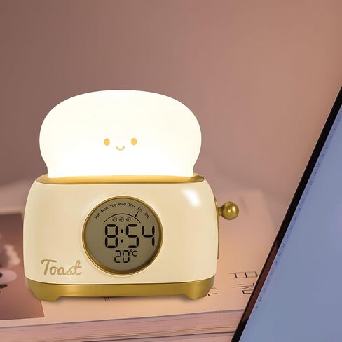 Kids Alarm Clock with Dinosaur, Digital Alarm Clock for Kids Bedroom, Cute Dinosaur Bedside Clock Children's Sleep Trainer, Wake Up Light and Night Light with USB for Boys Girls Birthday Gifts,Pink in Saudi Arabia