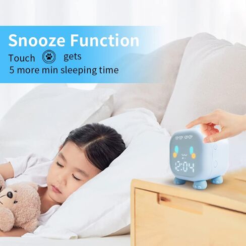 Kids Alarm Clock with Dinosaur, Digital Alarm Clock for Kids Bedroom, Cute Dinosaur Bedside Clock Children's Sleep Trainer, Wake Up Light and Night Light with USB for Boys Girls Birthday Gifts,Pink in Saudi Arabia