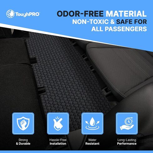 TOUGHPRO Floor Mats Accessories 1st + 2nd + 3rd Row + Cargo Mats Accessories for Honda Odyssey All Weather Heavy Duty (Made in USA) Black Rubber 2005 2006 2007 2008 2009 2010 in Saudi Arabia