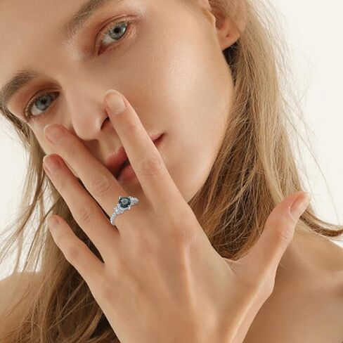 Moss Agate Ring Sterling Silver Moss Agate Gemstone Rings Set for Women Engagement Ring Jewelry for Mothers Day Birthday Gifts Her Wife in Saudi Arabia