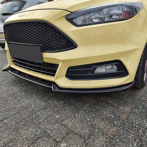 Car Front Bumper Spoiler Splitter Lip for Ford Focus ST MK3.5 2015-2018 2017 Glossy Black Carbon Fiber Look in Kuwait