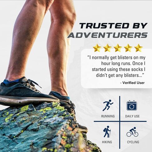CloudLine Merino Wool Running Socks for Men and Women - Ultralight, Anti-Blister, Moisture Wicking Socks, Made in USA 1 Pair in Saudi Arabia